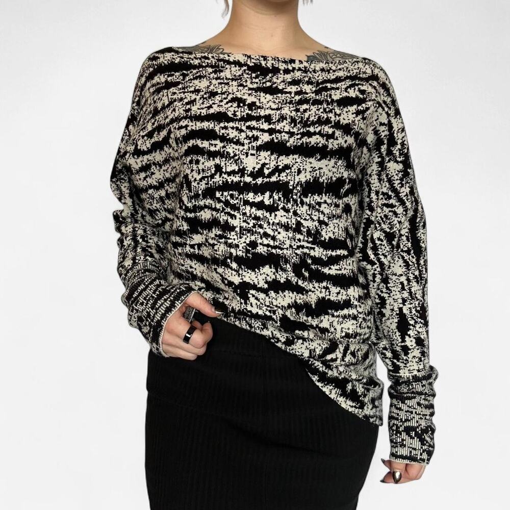 Express abstract knit sweater